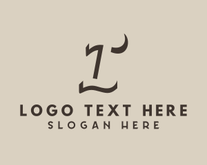 Stylish - Brown Company Letter I logo design