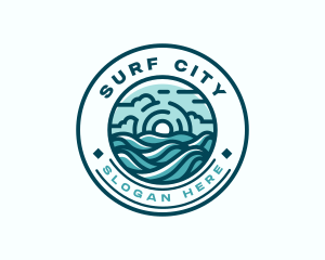 Wave Surfing Resort logo design