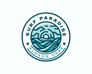 Wave Surfing Resort logo design