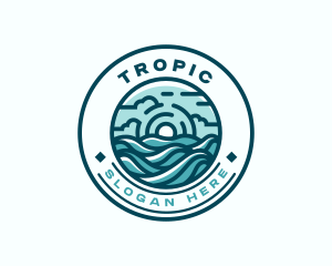 Wave Surfing Resort logo design