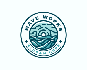 Wave Surfing Resort logo design