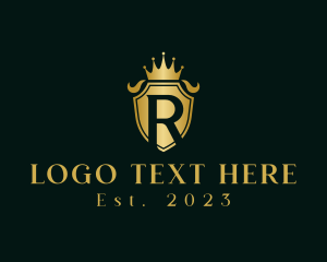 Premium - Royal Crown Shield Crest logo design
