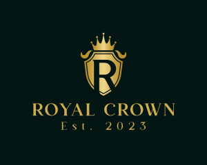 Royal Crown Shield Crest logo design