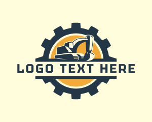 Industrial Cogwheel Excavator Logo