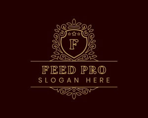 Luxury Organic Shield logo design