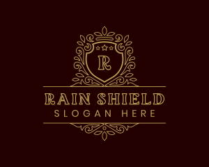 Luxury Organic Shield logo design