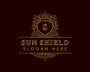 Luxury Organic Shield logo design