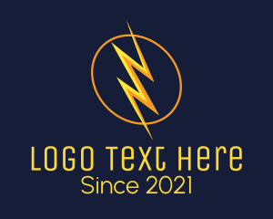 Thunder - Electric Lightning Voltage logo design
