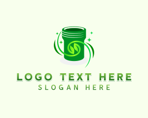 Recycling Bin - Eco Trash Disposal logo design