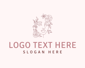 Luxe - Woman Flower Beauty logo design