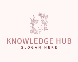 Woman Flower Beauty Logo