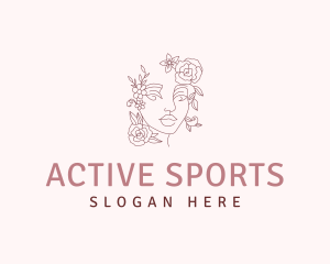 Skin Care - Woman Flower Beauty logo design