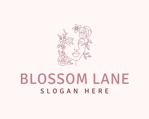 Woman Flower Beauty logo design