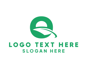 Lettering - Nature Leaf Letter Q Business logo design