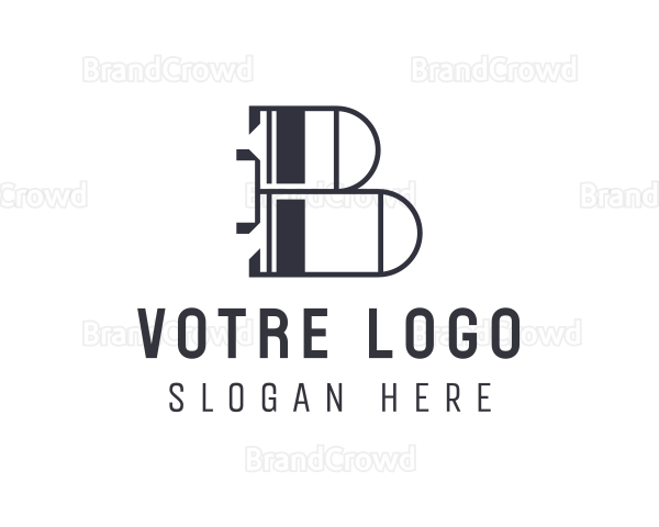 LIne Architecture Builder Letter B Logo