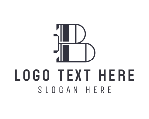 Line - LIne Architecture Builder Letter B logo design