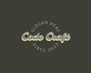 Casual Retro Craft logo design