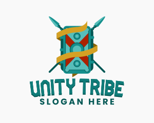 Tribe - Medieval Spear Gaming logo design