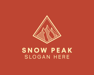 Skiing - Mountain Peak Adventure logo design