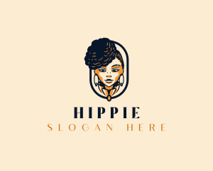 Afro Elegant Woman Logo