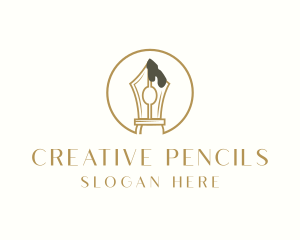 Calligraphy Pen Writer logo design