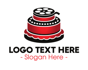 Bake - Movie Film Cake logo design