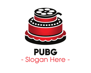 Movie Review - Movie Film Cake logo design