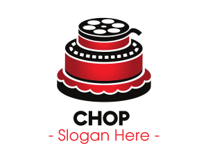 Video - Movie Film Cake logo design
