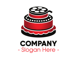 Baker - Movie Film Cake logo design