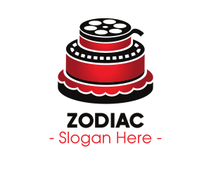 Videomaker - Movie Film Cake logo design