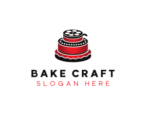 Film Reel Cake logo design