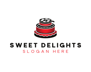 Film Reel Cake logo design