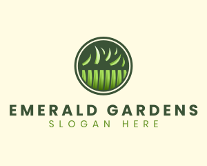 Grass Lawn Mowing logo design