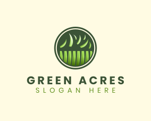 Grass Lawn Mowing logo design