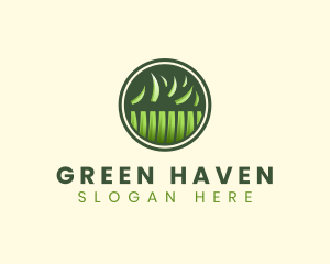 Grass Lawn Mowing logo design