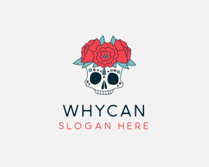 Cultural - Floral Festival Skull logo design