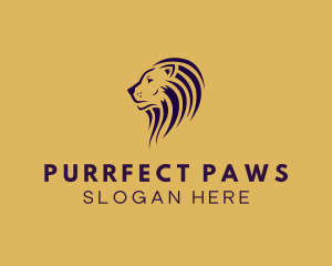 Lion Feline Mane logo design