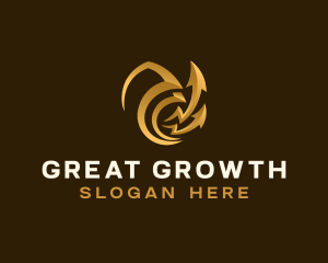 Growth Arrow Statistics logo design