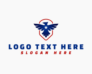 American - Eagle Bird Wings logo design
