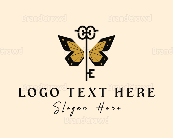 Real Estate Butterfly Key Logo