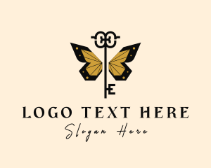 Wedding Planner - Real Estate Butterfly Key logo design