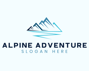 Abstract Mountain Alpine logo design