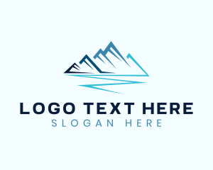 Trekking - Abstract Mountain Alpine logo design