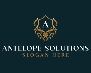 Elegant Deer Crest logo design