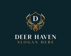 Elegant Deer Crest logo design