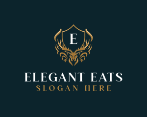 Elegant Deer Crest logo design