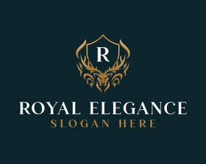 Elegant Deer Crest logo design