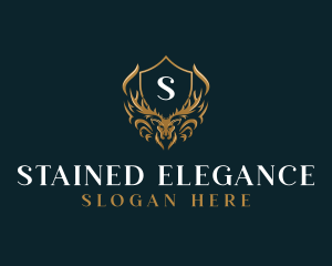 Elegant Deer Crest logo design