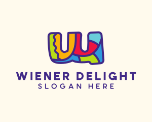 Colorful Letter W logo design