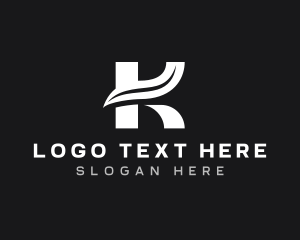 Advertising - Wave Swoosh Business Letter K logo design